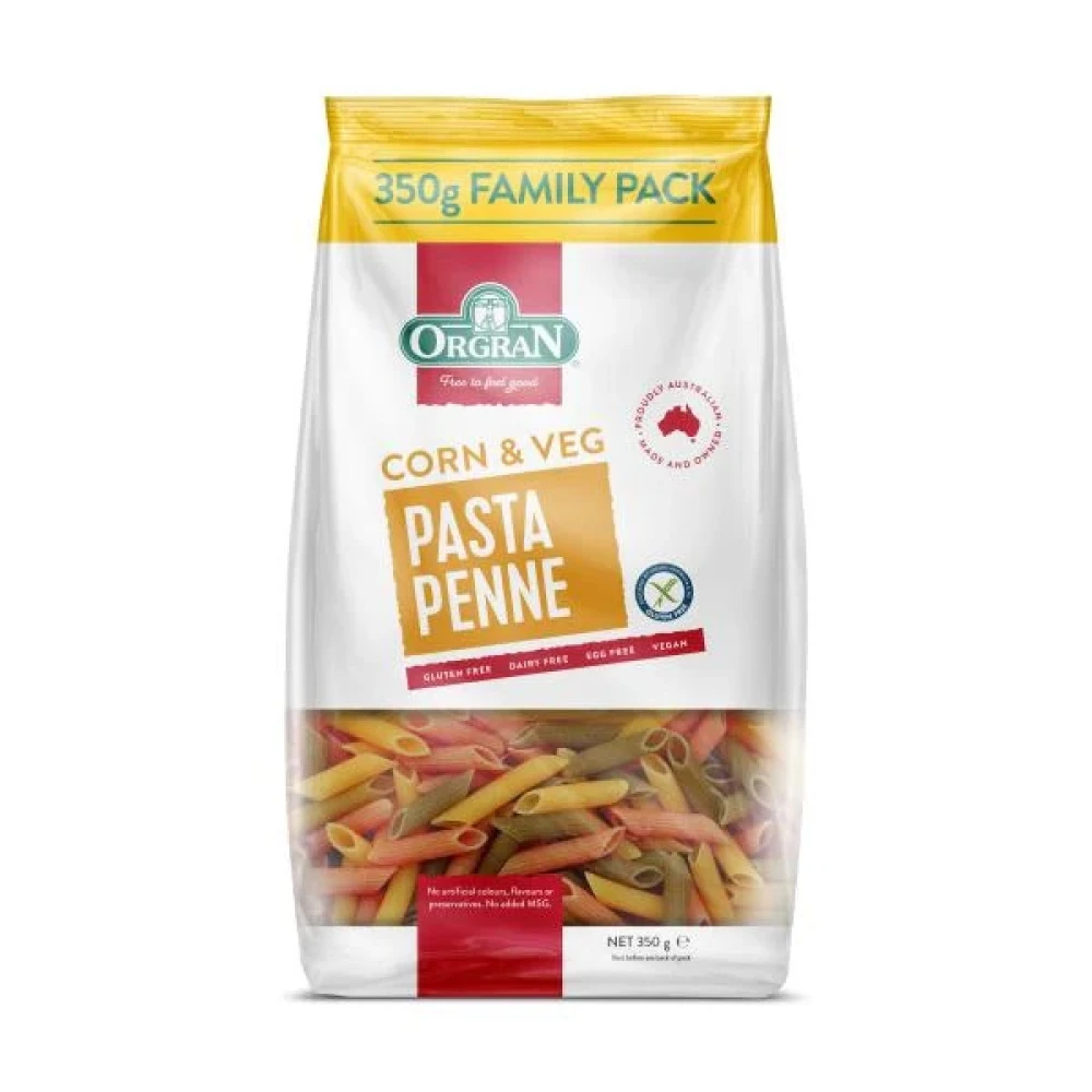 Orgran Corn & Vegetable Pasta Penne 350g