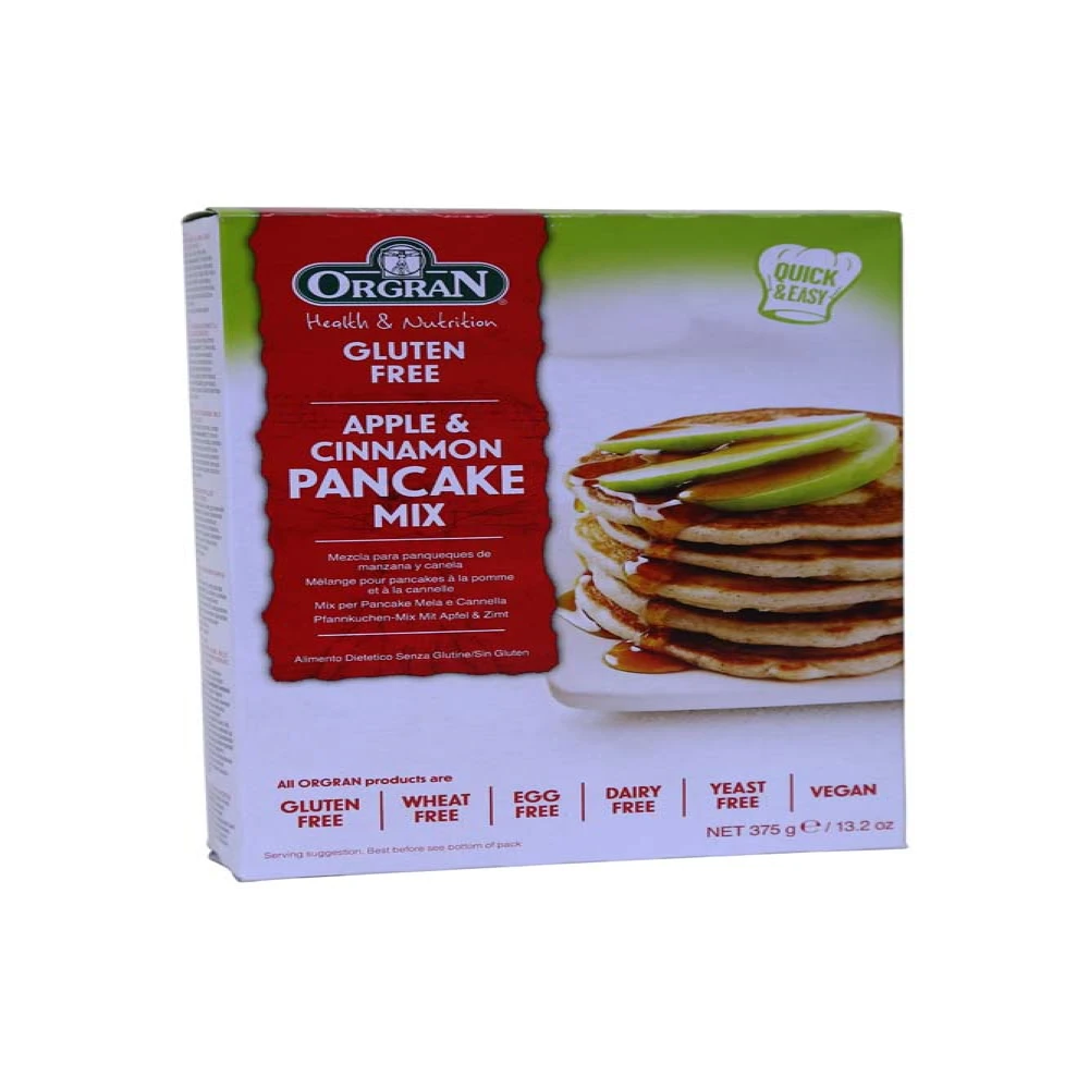 Orgran Apple & Cinnmaon Pancake Mix 375g