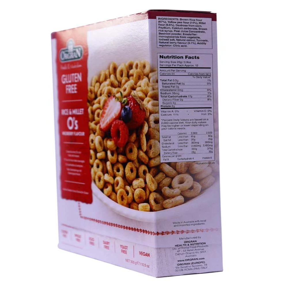 Orgran Rice & Millet O's Wilderry 300g