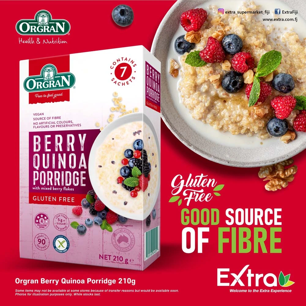 Orgran Quinoa Porridge Berry 210g