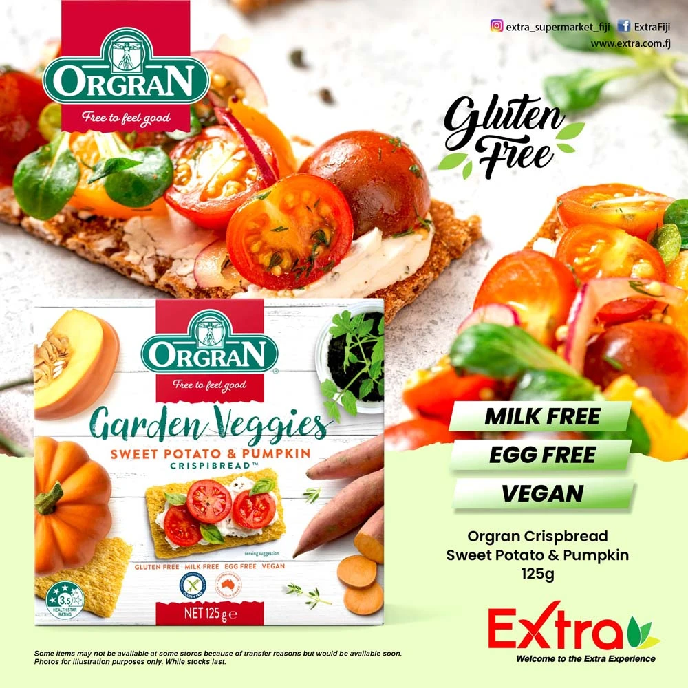 Orgran Sweet Potato & Pumpkin Crispibread 125g