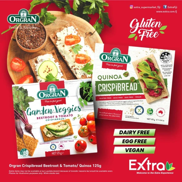 Orgran Beetroot & Tomato Crispbread 125g