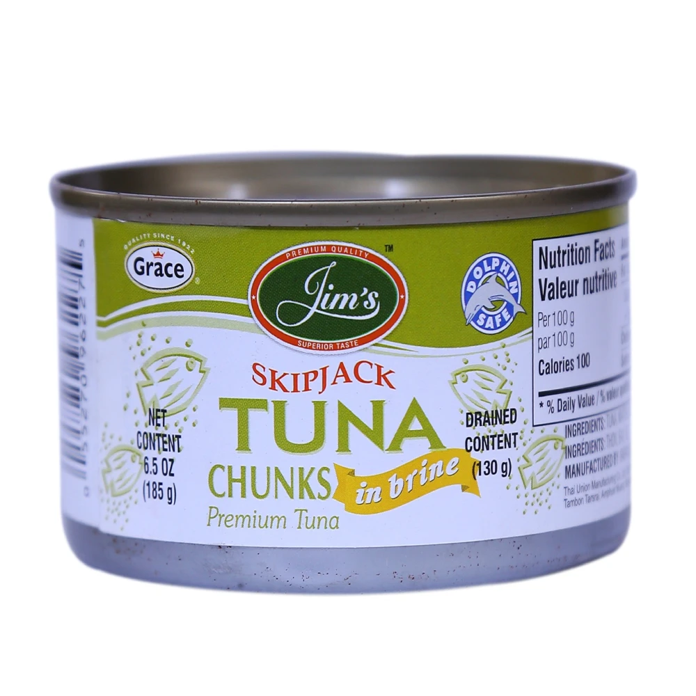 Jim's Tuna Chunks In Brine 185g