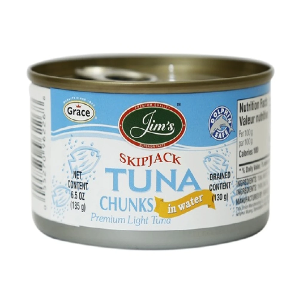 Jim's Tuna Chunks In Water 185g