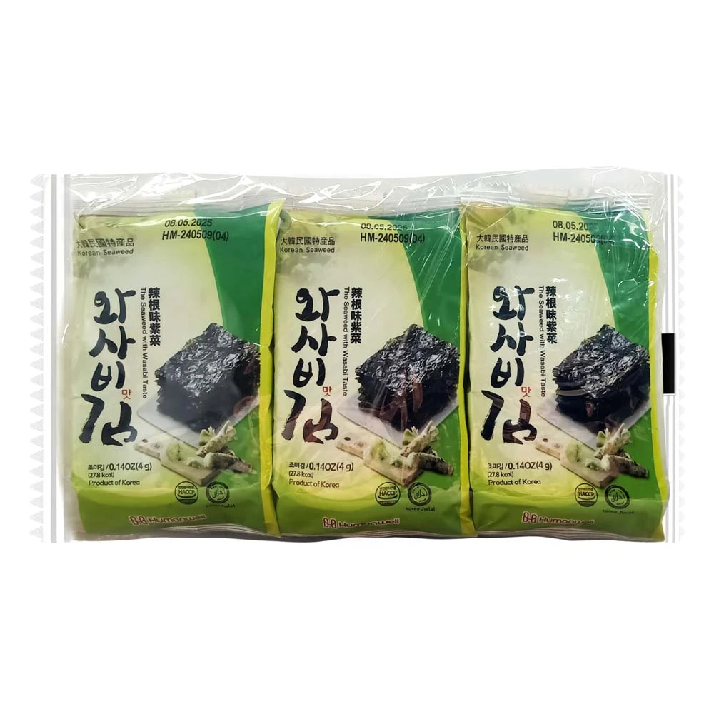 Umai Roasted Seaweed Seasoned Wasabi 4g X 3