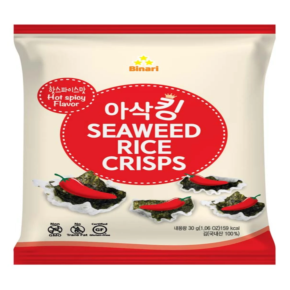 Umai Seaweed Rice Crisps Hot & Spicy 30g