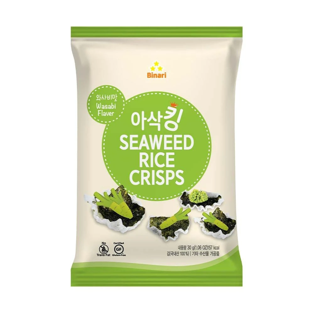 Umai Seaweed Rice Crisps Wasabi 30g