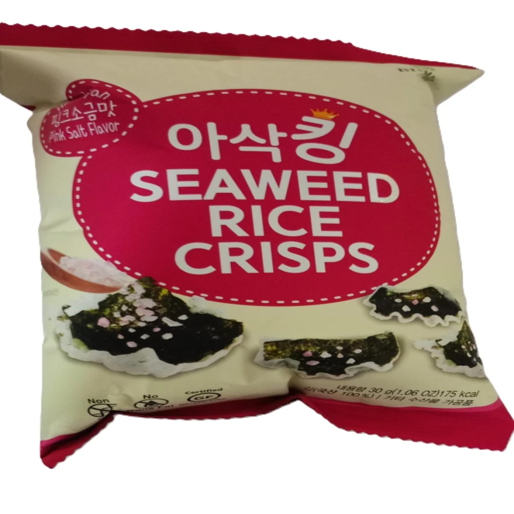 Umai Seaweed Rice Crisps Pink Salt 30g