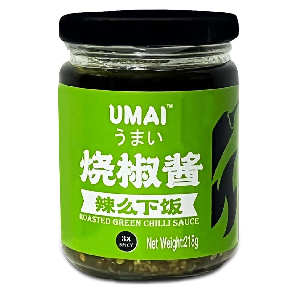 Umai Roasted Green Chilli Sauce 218g