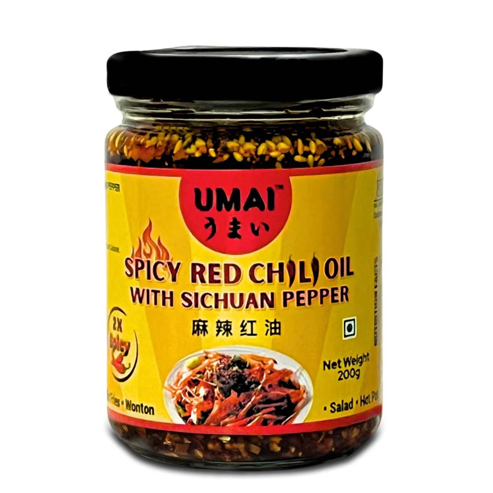 Umai Spicy Red Chilli Oil with Sichuan Pepper 200g