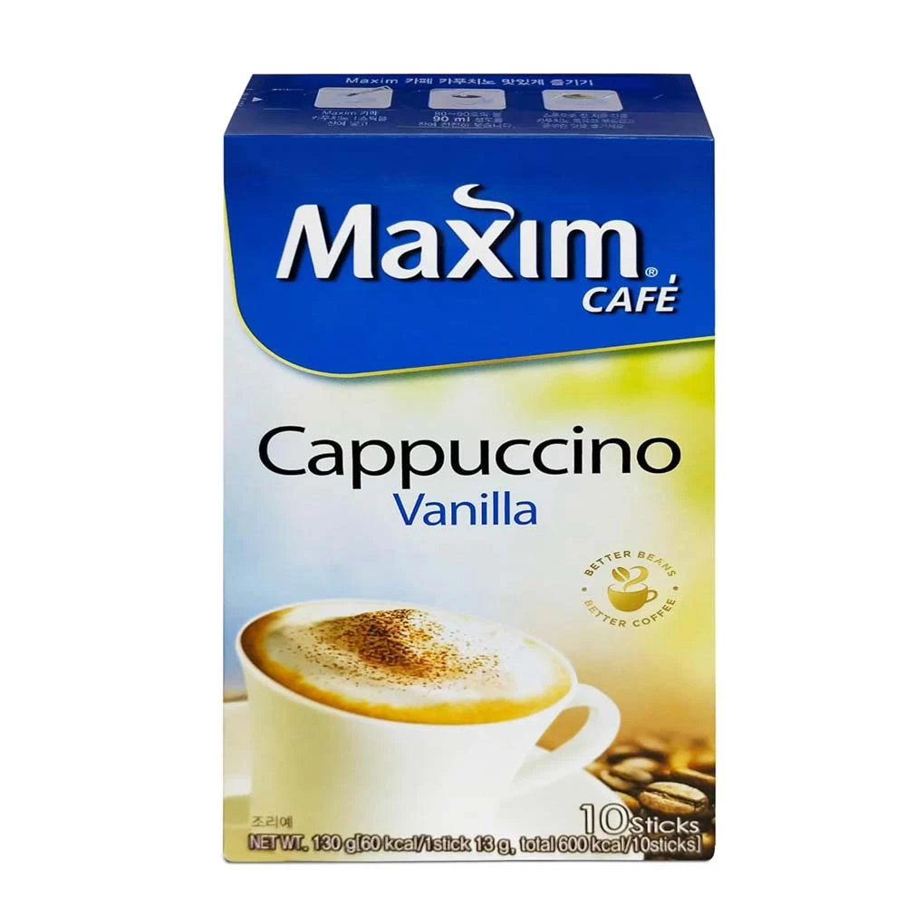 Maxim Cafe Cappuccino Vanilla Coffee Mix 10T