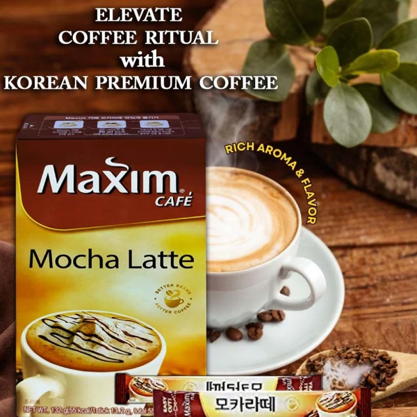 Maxim Cafe Mocha Latte Coffee Mix 10T