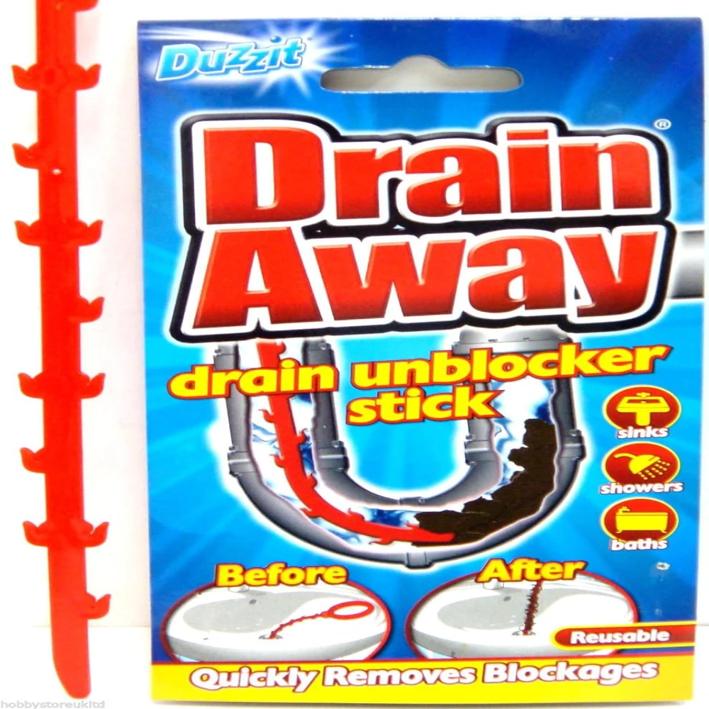 Duzzit Drain Away Drain Unblocker Stick Reusable