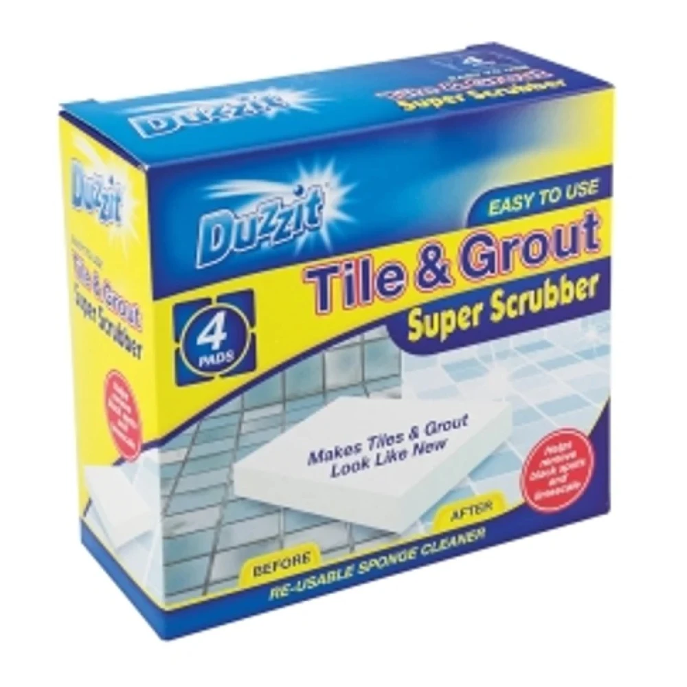 Duzzit Tile & Grout Scrubber 4pc