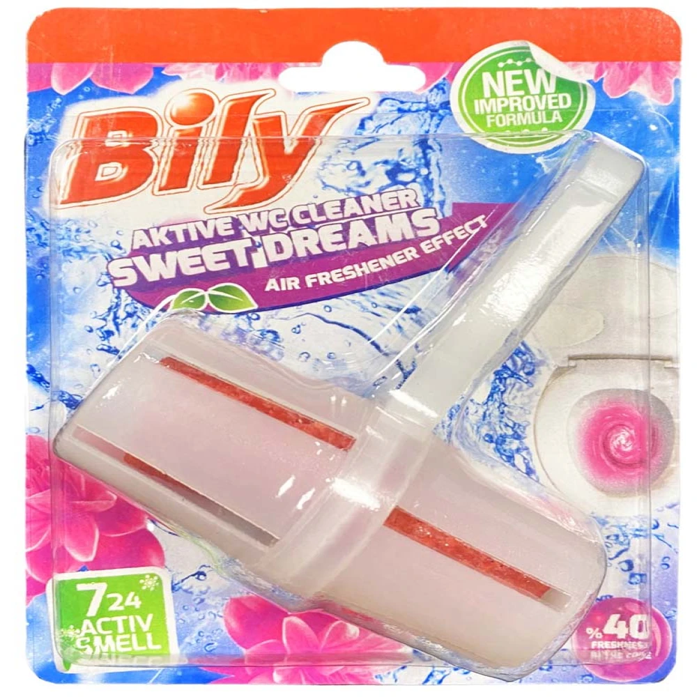 Bily Classic Aktive WC Cleaner Toilet Rim Block 40g Floral