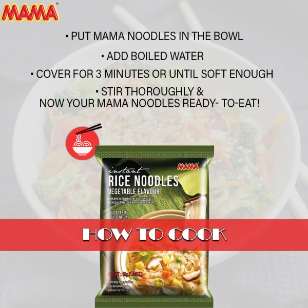 MAMA Gluten Free Instant Rice Noodles 55g | 100% Glutenfree