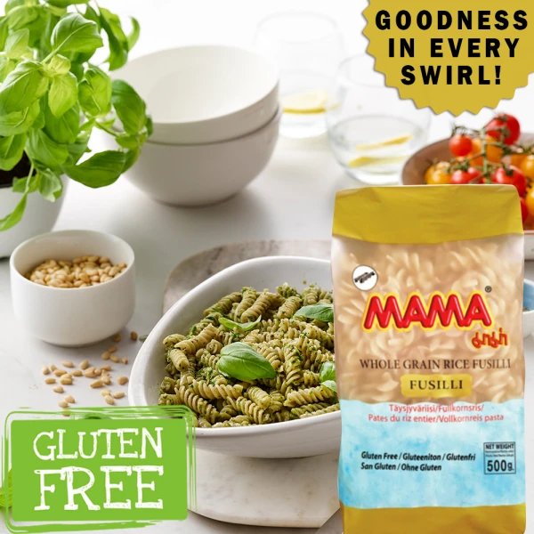MAMA Wholegrain Rice Fusilli Pasta 500g | 100% Glutenfree | No Preservative
