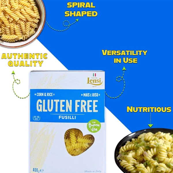 Lensi Gluten Free Pasta Fusilli 400g - 100% Gluten Free