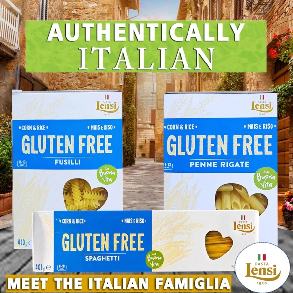 Lensi Gluten Free Pasta Fusilli 400g - 100% Gluten Free