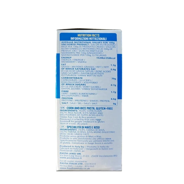 Lensi Gluten Free Pasta Fusilli 400g - 100% Gluten Free