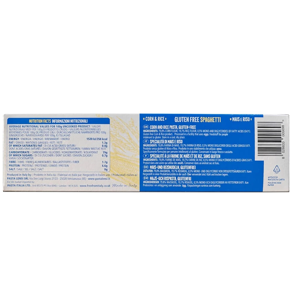 Lensi Gluten Free Pasta Spaghetti 400g